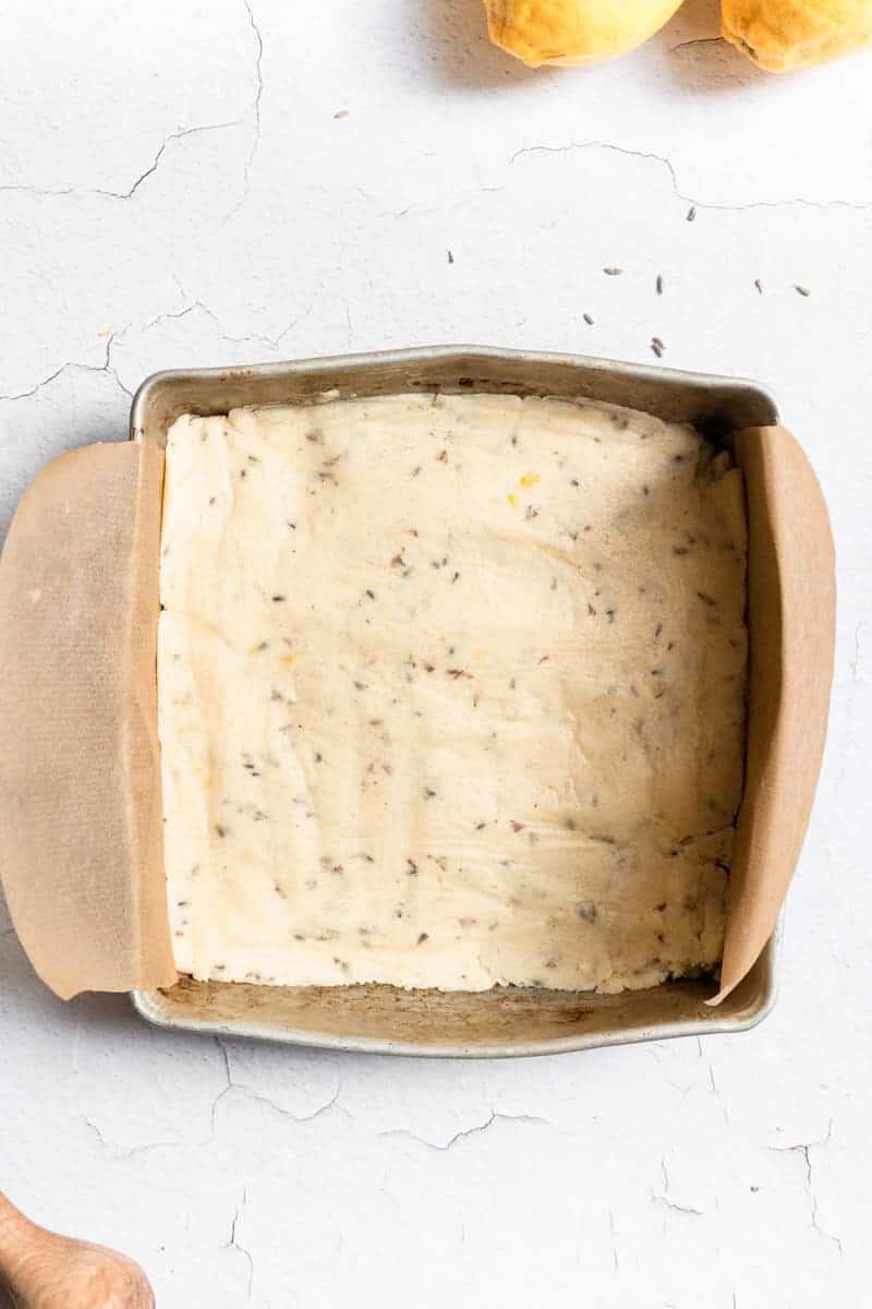lavender shortbread dough