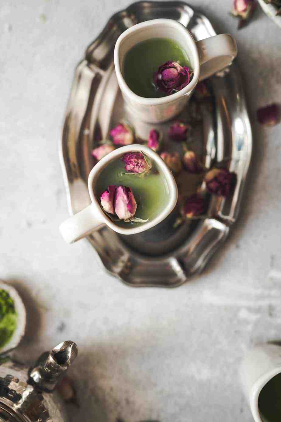 Rose water matcha tea recipe