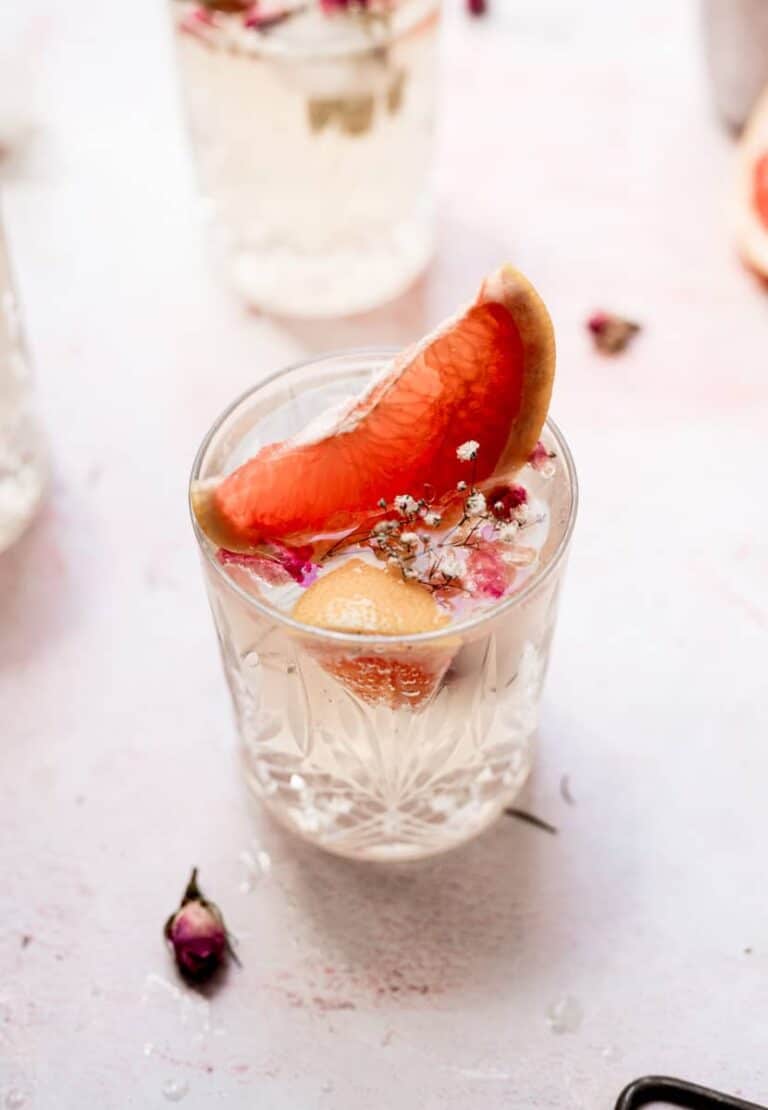 Rose water paloma cocktail