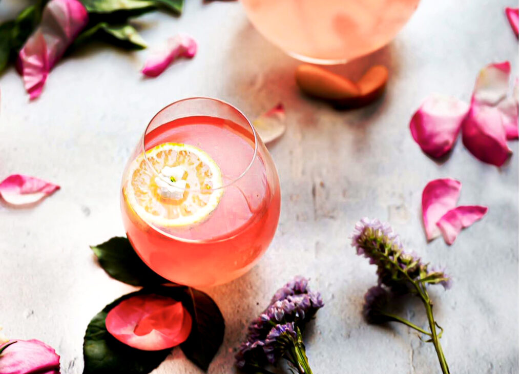 pink basil lemonade