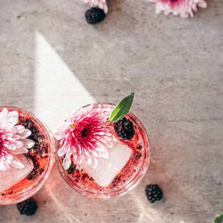 Blackberry Sage Vodka Tonic Cocktail
