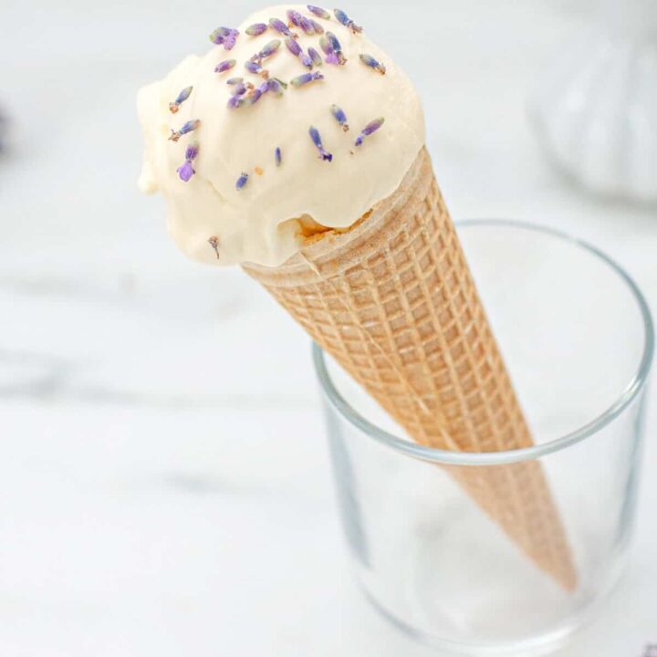 No churn lavender ice cream