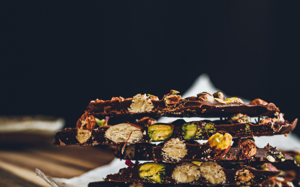 stack of pistachio rose bark