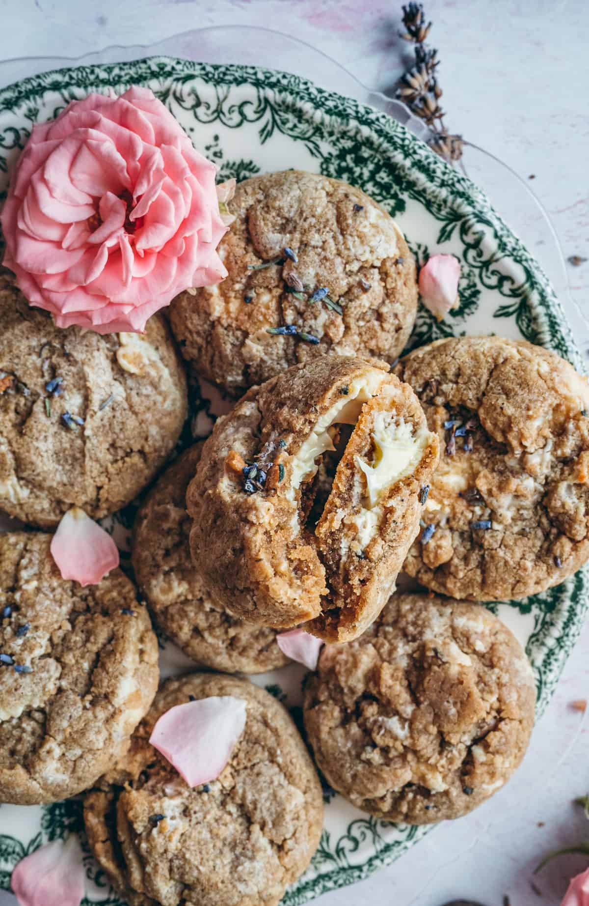 lavender white chocolate cookies