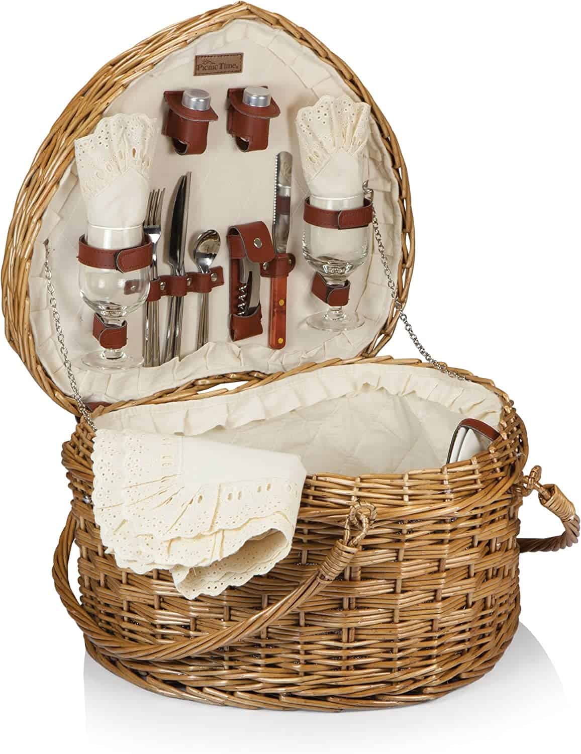 heart shaped picnic basket for mothers day gift guide